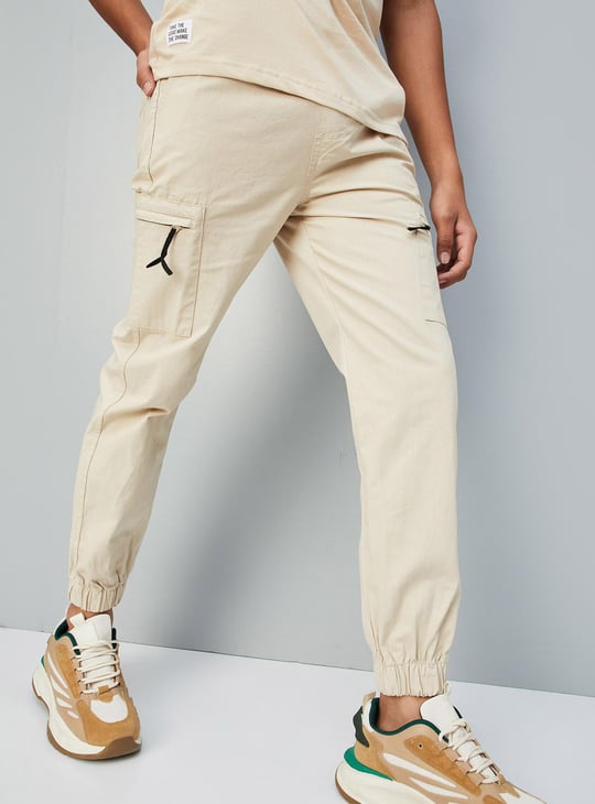 Boys Solid Cargo Joggers