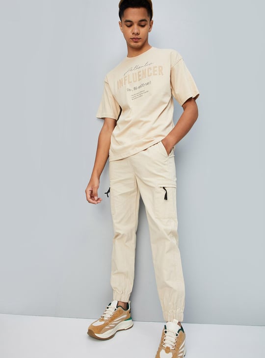 Boys Solid Cargo Joggers