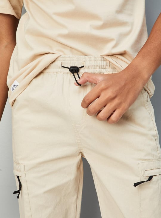 Boys Solid Cargo Joggers