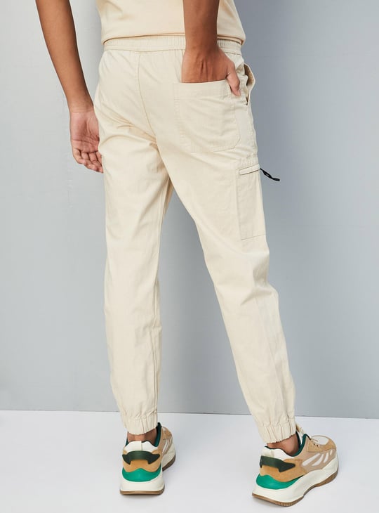 Boys Solid Cargo Joggers