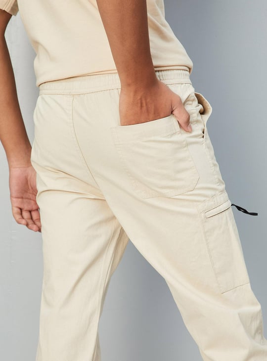 Boys Solid Cargo Joggers