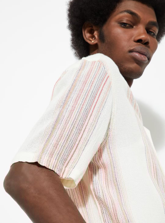 URB_N Men Relaxed Fit Striped Resort Shirt