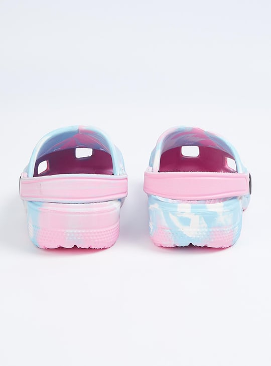 Girls Printed Clogs with Pivoting Strap