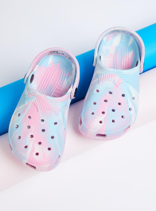 Girls Printed Clogs with Pivoting Strap