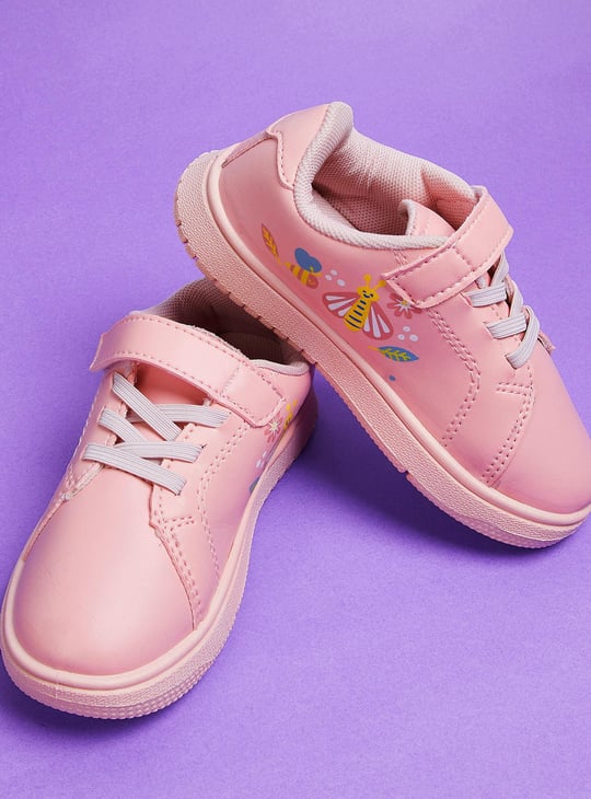 Buy Girls Printed Velcro Strap Casual Shoes Online at just Rs