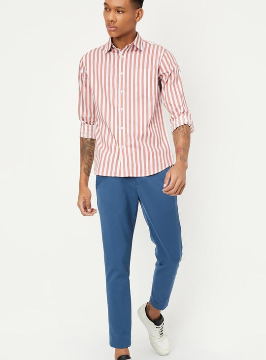 Men Regular Fit Striped Casual Shirt
