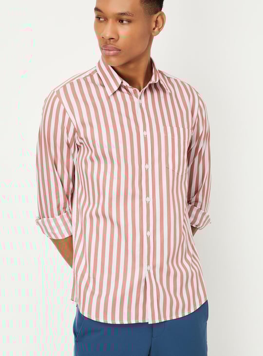Men Regular Fit Striped Casual Shirt