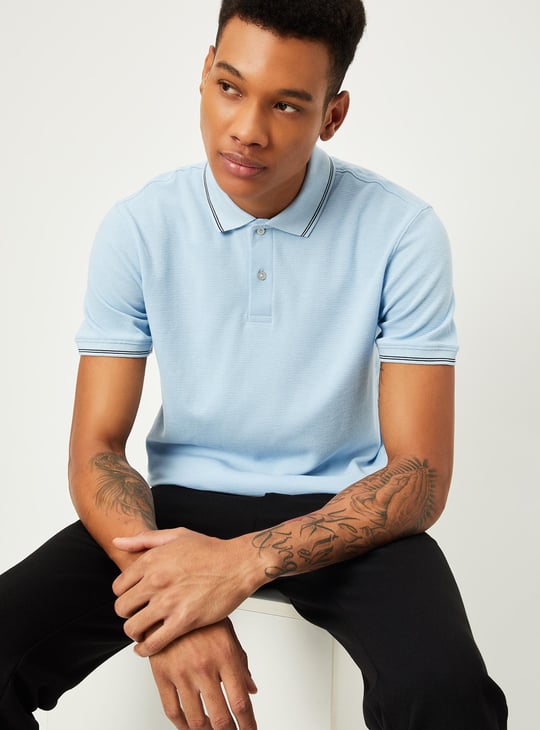 Men Regular Fit Solid Polo T-shirt