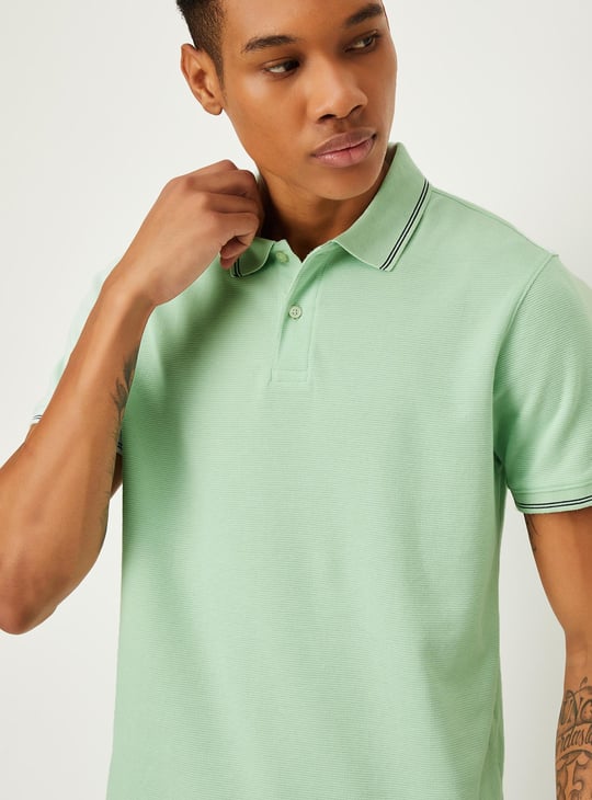 Men Regular Fit Solid Polo T-shirt