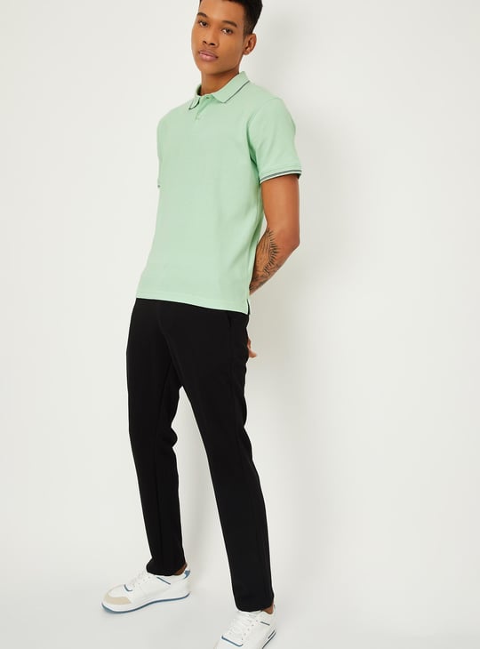 Men Regular Fit Solid Polo T-shirt