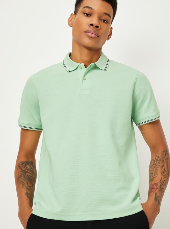 Men Regular Fit Solid Polo T-shirt