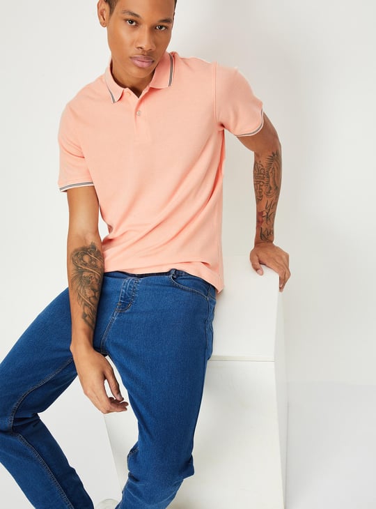 Men Regular Fit Solid Polo T-shirt