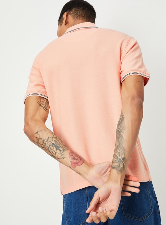 Men Regular Fit Solid Polo T-shirt