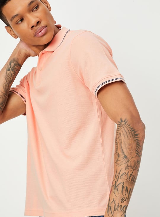 Men Regular Fit Solid Polo T-shirt