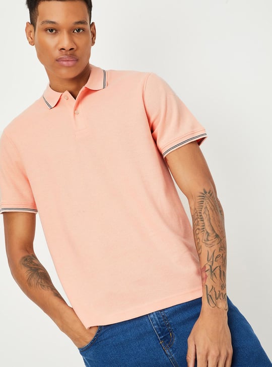 Men Regular Fit Solid Polo T-shirt
