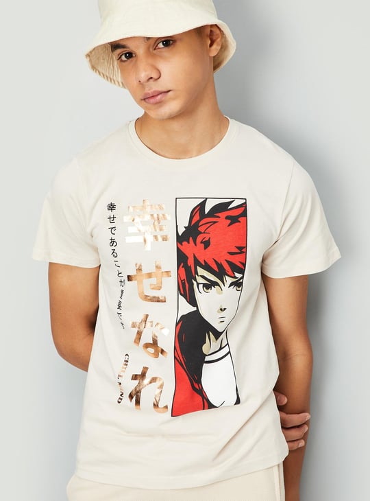 Boys Anime Printed T-shirt