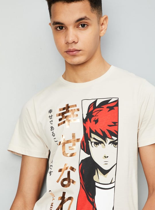Boys Anime Printed T-shirt