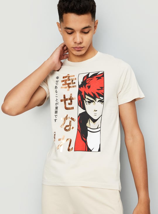 Boys Anime Printed T-shirt