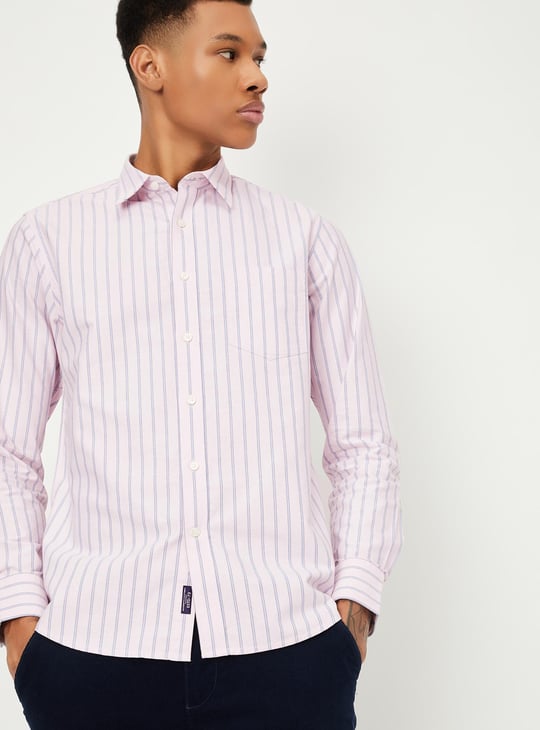 Men Regular Fit Striped Casual Shirt