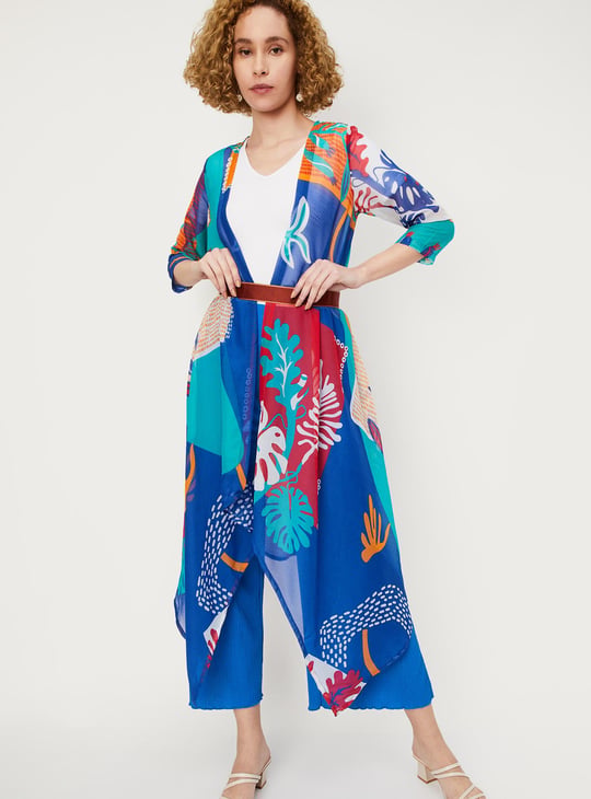Women Printed Waterfall Shrug