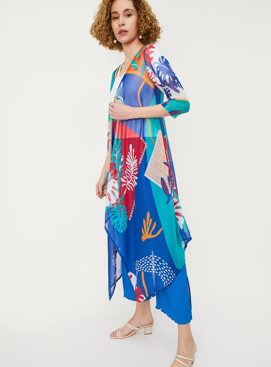 Women Printed Waterfall Shrug