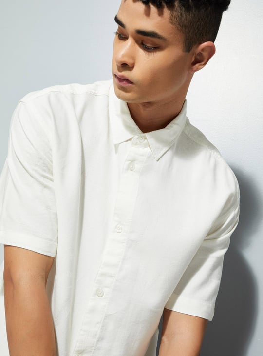 URB_N Men Solid Oversized Shirt