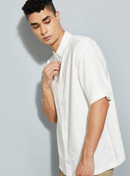 URB_N Men Solid Oversized Shirt