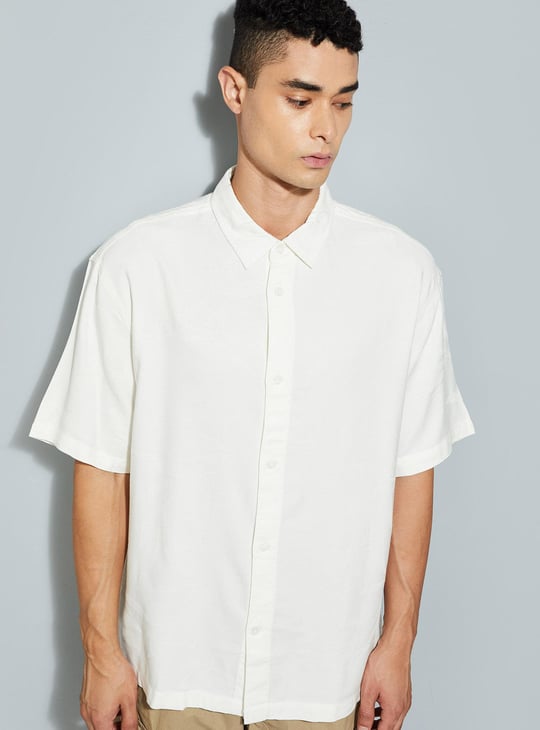 URB_N Men Solid Oversized Shirt