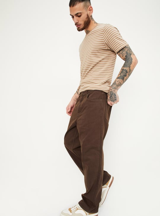 Men Loose Fit Solid Jeans