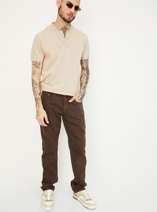 Men Regular Fit Coloured Jeans