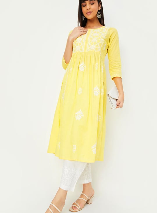 Women Chikankari A-line Kurta