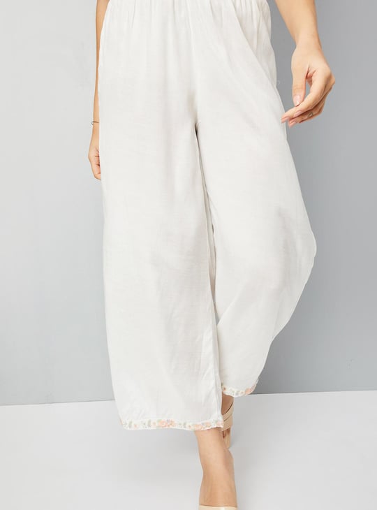 Women Embroidered Front Slit Kurta with Palazzos