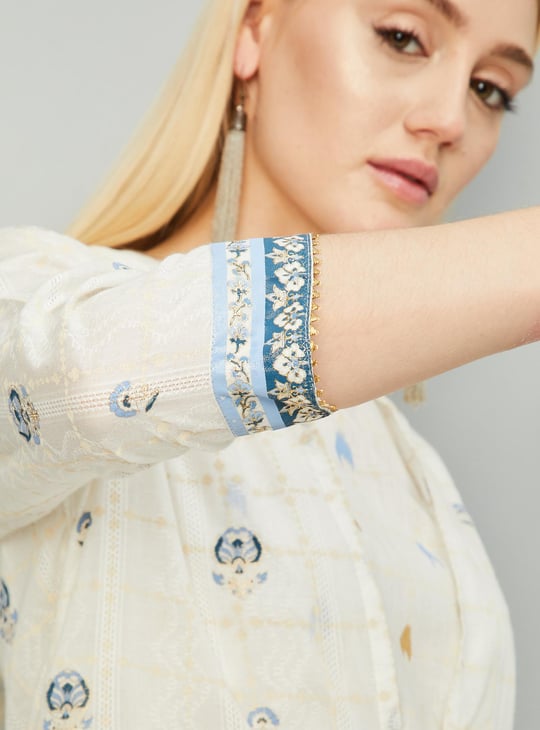 Women Printed Layered Kurta Set