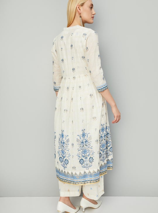 Women Printed Layered Kurta Set