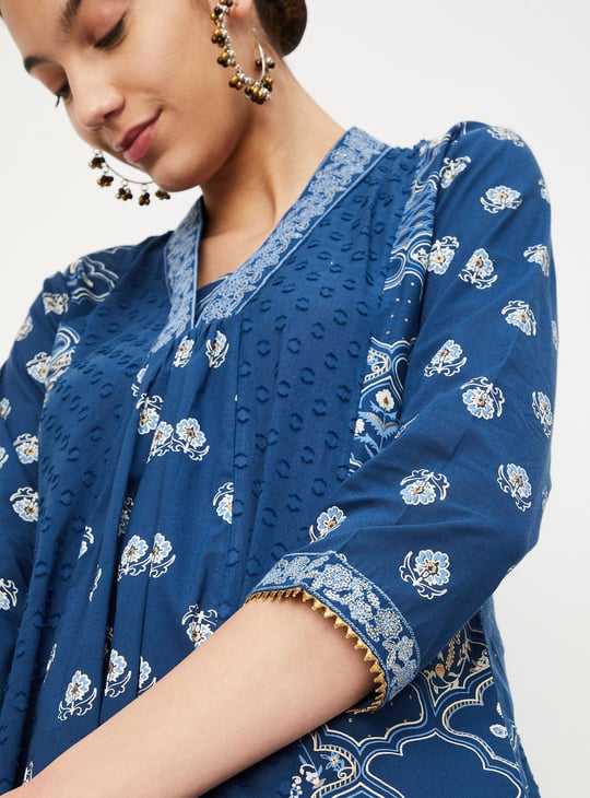 Women Printed Kalidar Kurta
