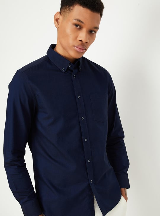 Men Regular Fit Solid Casual Shirt