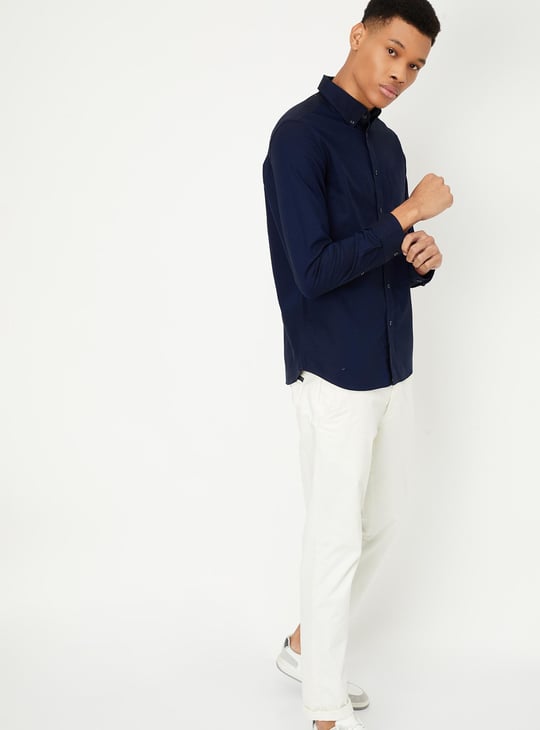 Men Regular Fit Solid Casual Shirt