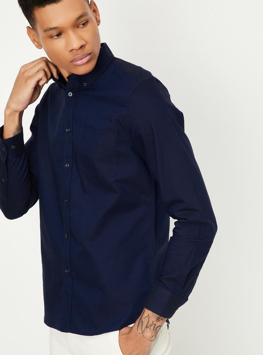 Men Regular Fit Solid Casual Shirt