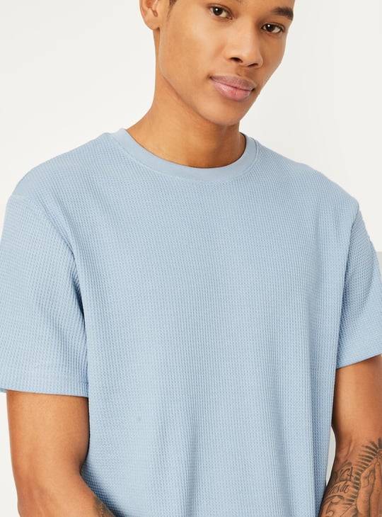 Men Waffle Patterned Lounge T-shirt