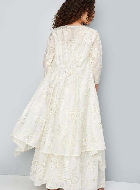 Women Printed Skirt Set with Shrug