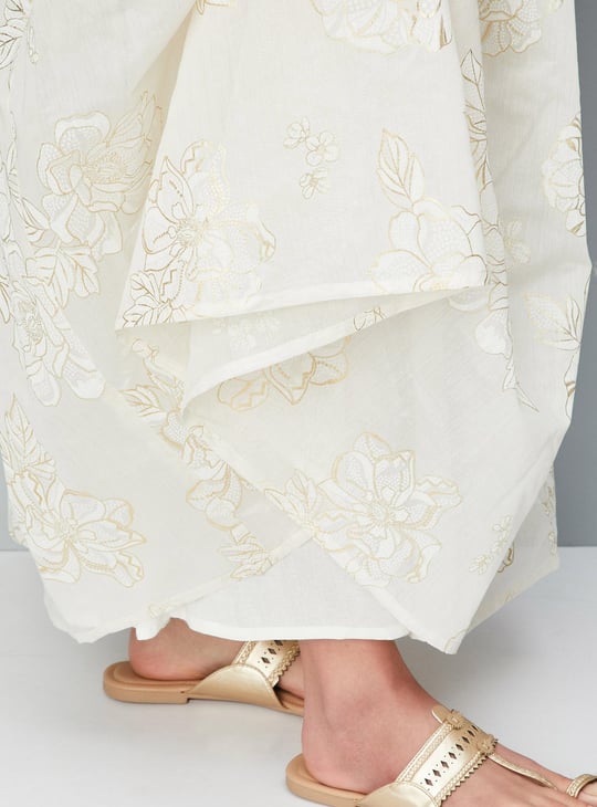 Women Printed Skirt Set with Shrug