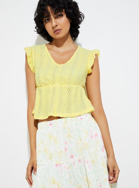 URB_N Women Schiffili Peplum Top