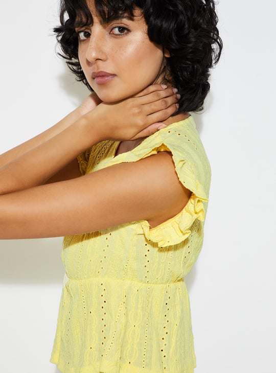 URB_N Women Schiffili Peplum Top