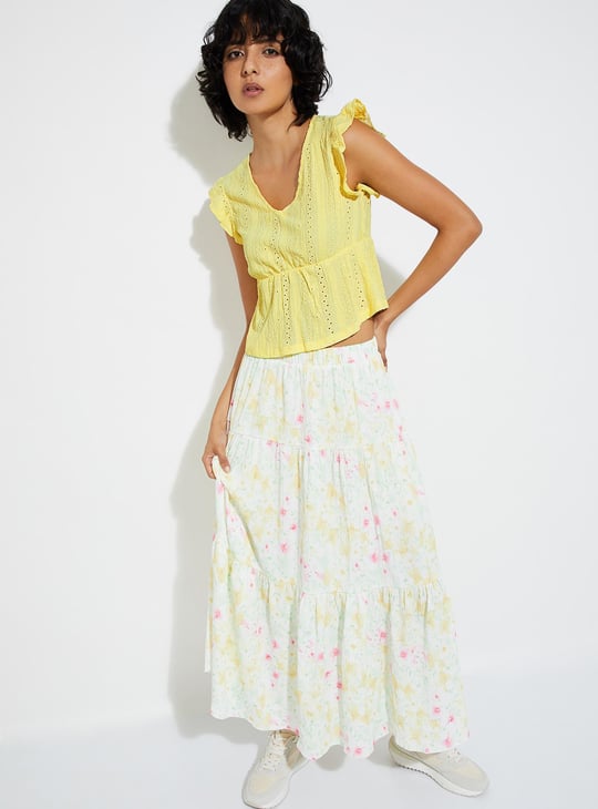 URB_N Women Schiffili Peplum Top