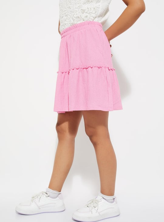 URB_N Women Textured Mini Skirt