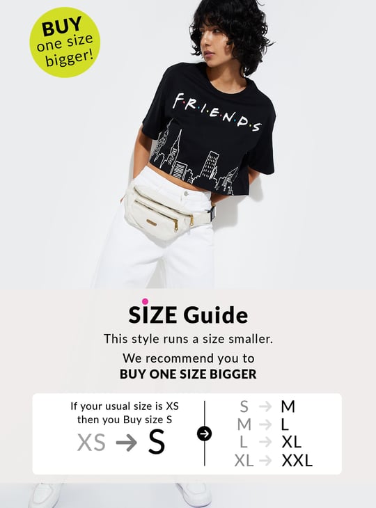URB_N Women Friends Printed Cropped T-shirt
