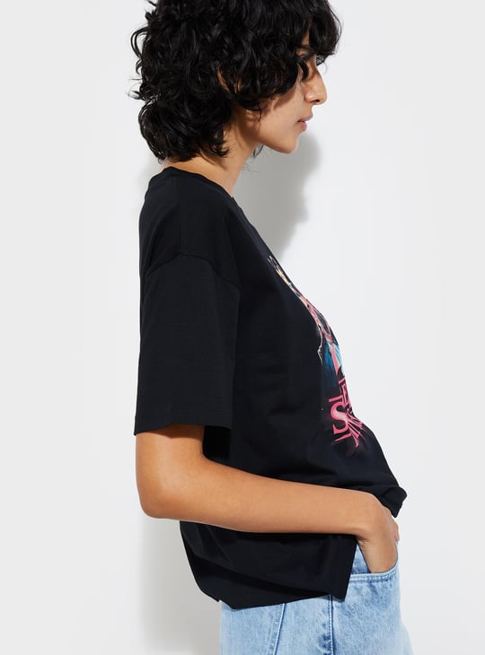 URB_N Women Stranger Things Printed T-shirt