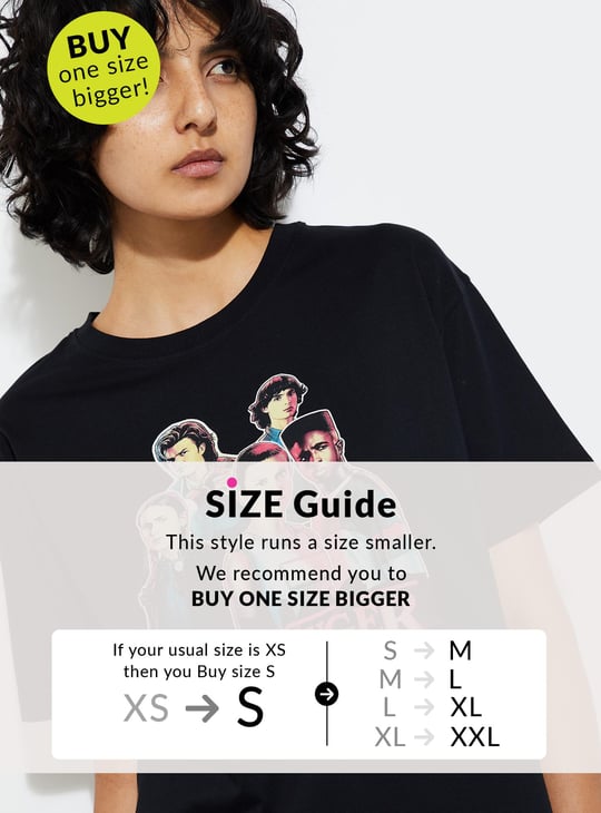 URB_N Women Stranger Things Printed T-shirt