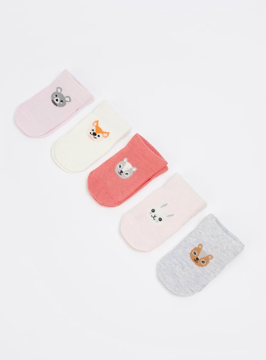 Girls Assorted Ankle-Length Socks - Pack of 5