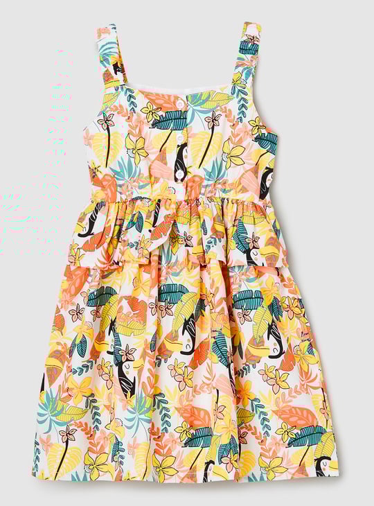 Girls Printed A-line Dress